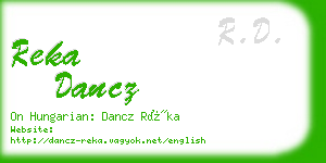 reka dancz business card